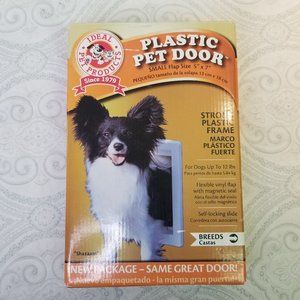 New Ideal Pet Products Plastic Pet Door for Dogs 12lbs & Under Small Flap Size